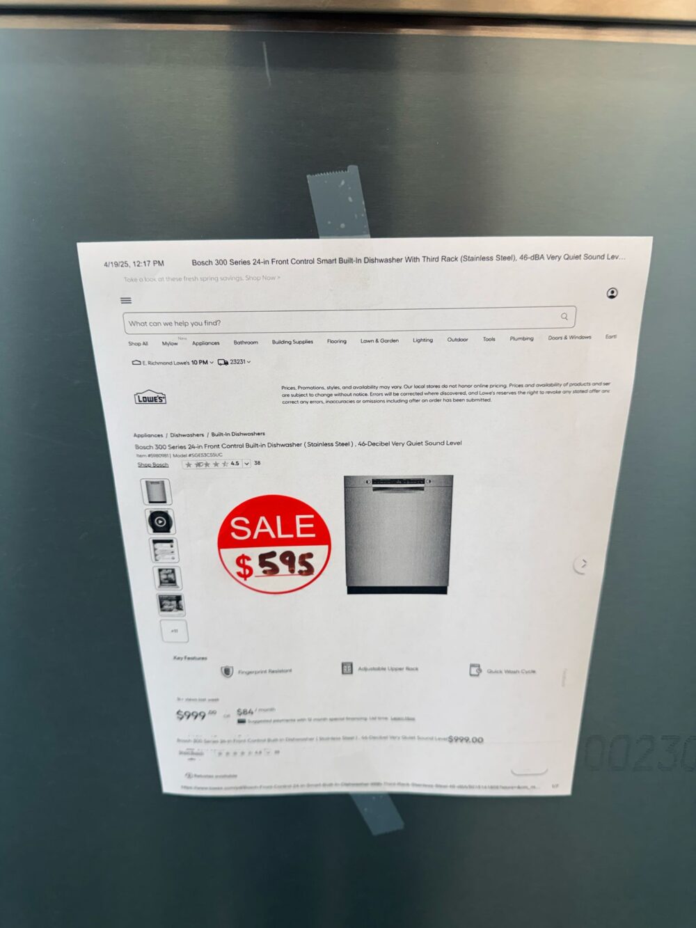 Bosch Used 300 Series 24 Inch Full Console Built-In Smart Dishwasher - Image 2