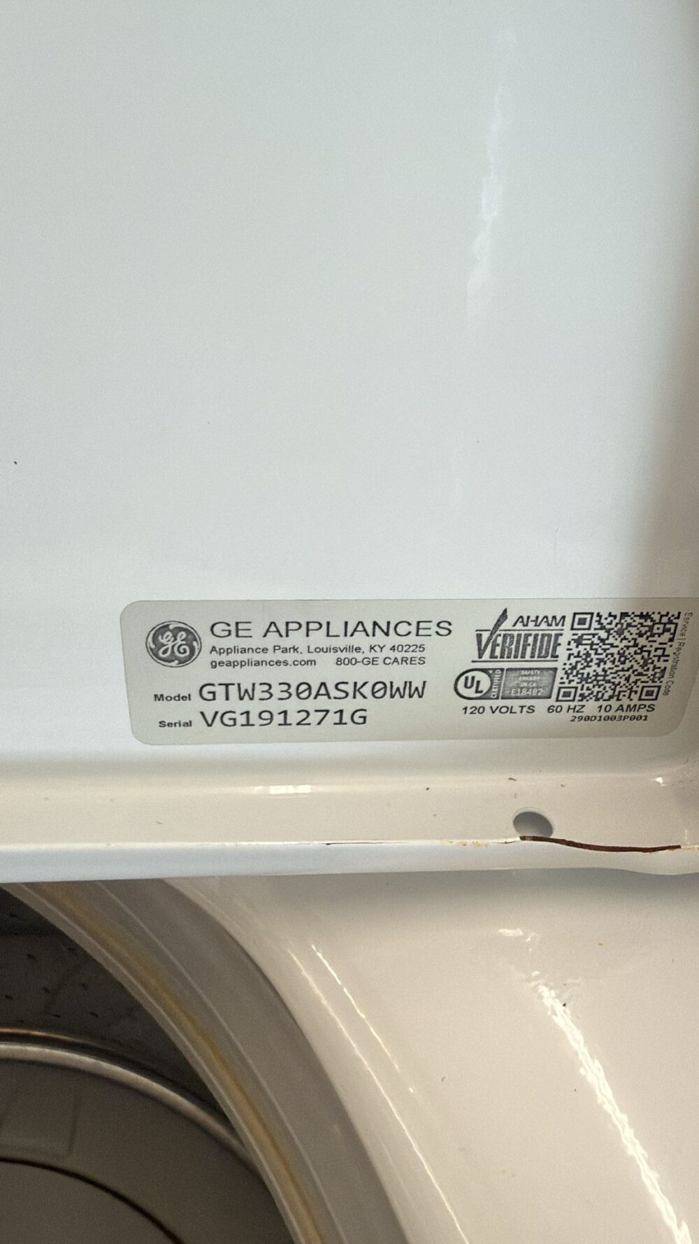 GE Used top-load Washer with Stainless Steel Basket - Image 2