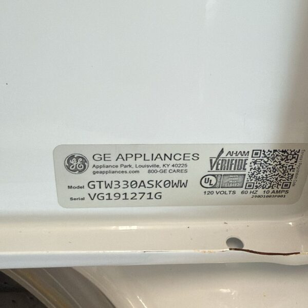GE Used top-load Washer with Stainless Steel Basket - Image 2