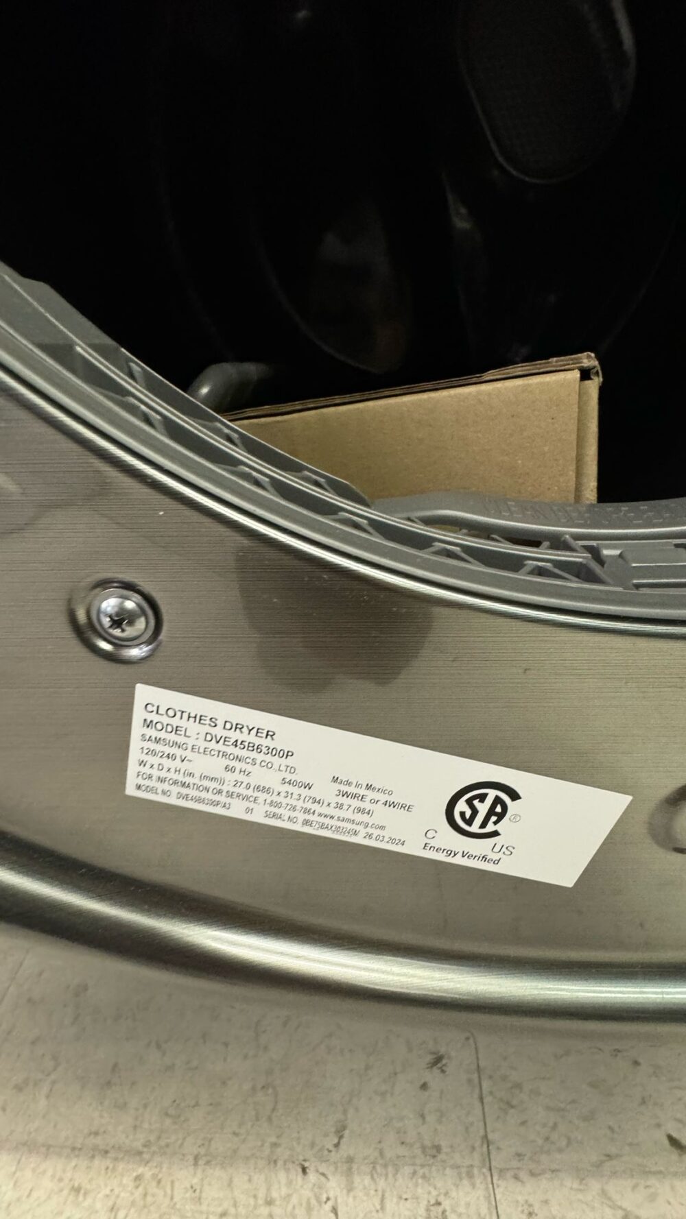 Samsung Used 27 Inch Smart Electric Dryer - Image 2