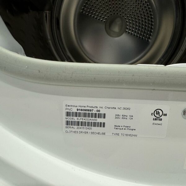 Electrolux Used 24 Inch Electric Ventless Dryer - Image 4