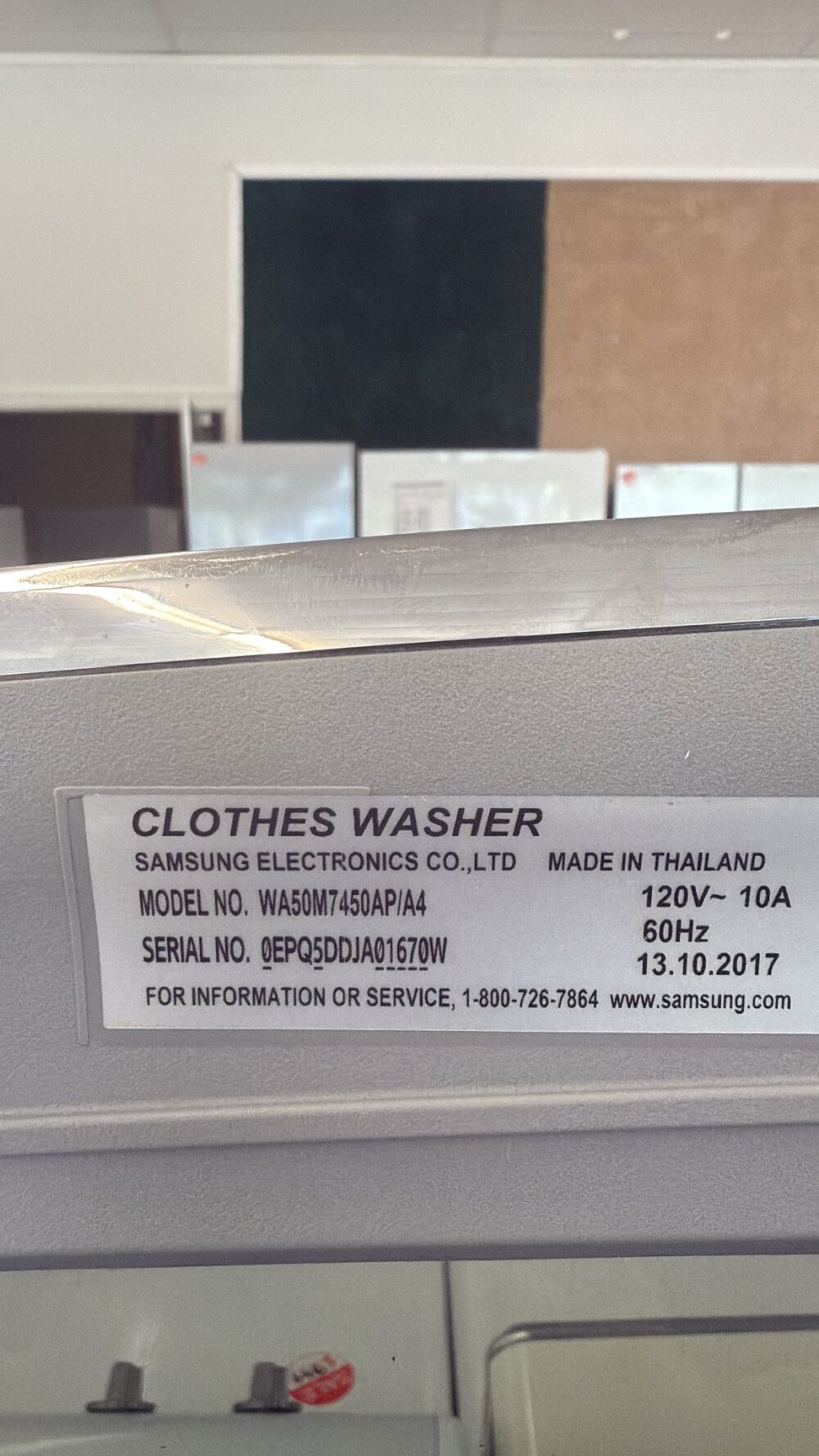 Samsung Used 24 Inch Top Load Washer - Image 2
