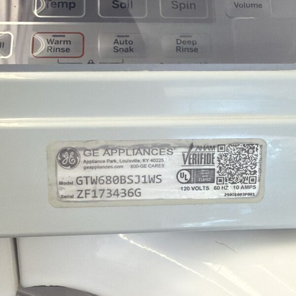 GE Used 27 Inch Top Load Washer - Image 2