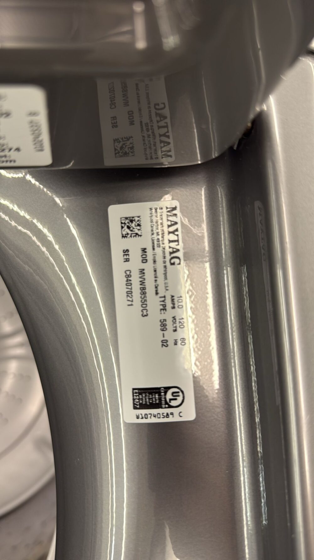 Maytag Used 28 Inch 5.3 cu. ft. Top Load Washer With Electric Dryer - Image 5