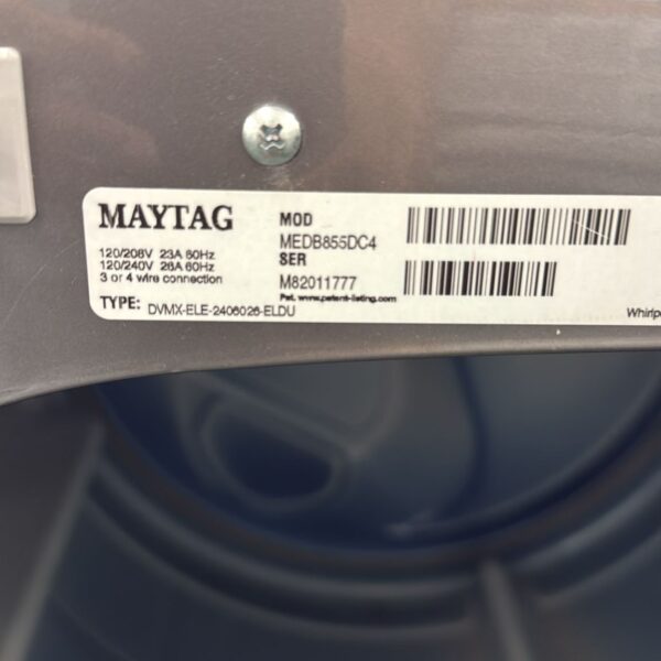 Maytag Used 28 Inch 5.3 cu. ft. Top Load Washer With Electric Dryer - Image 4