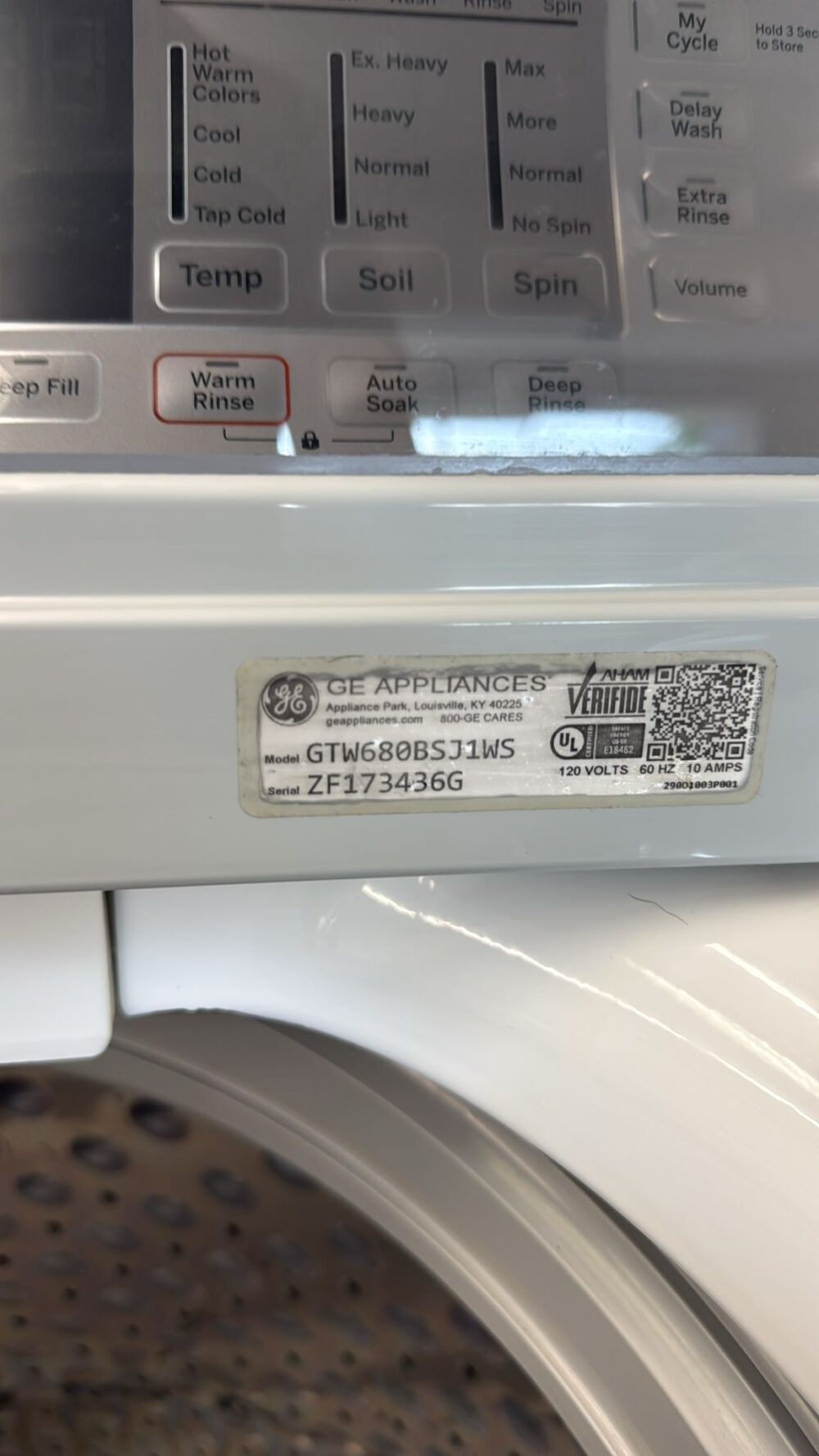 GE Used 4.6 cu. ft. Capacity Washer with Stainless Steel Basket - Image 4
