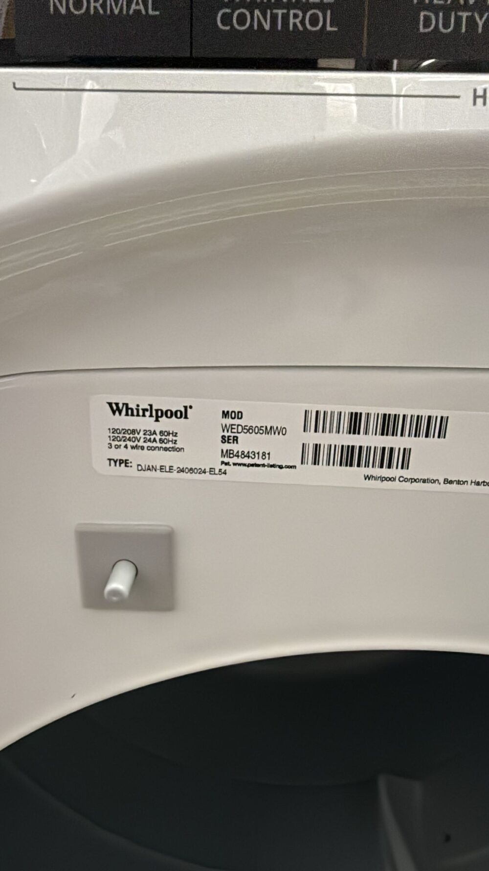 Whirlpool Used Electric Wrinkle Shield Dryer - Image 2