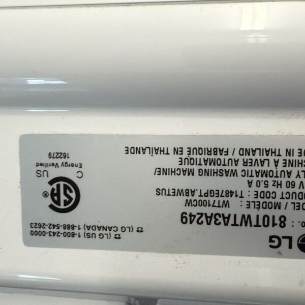 LG Used 27 Inch Top Load Washer - Image 3
