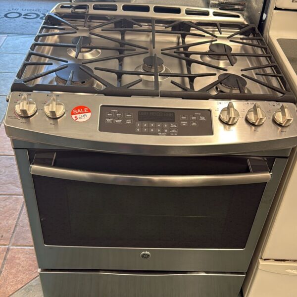 GE Used 30" Slide-In Front Control Gas Range