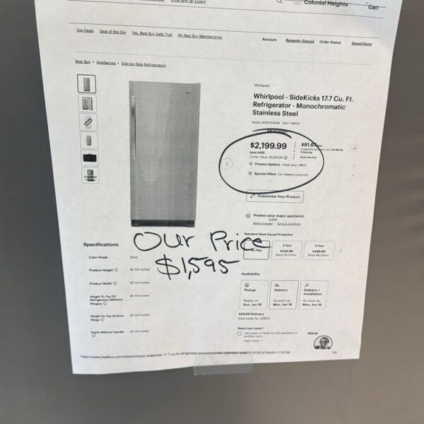 Frigidaire Gallery Series New 36 Inch Counter-Depth French Door Refrigerator - Image 2