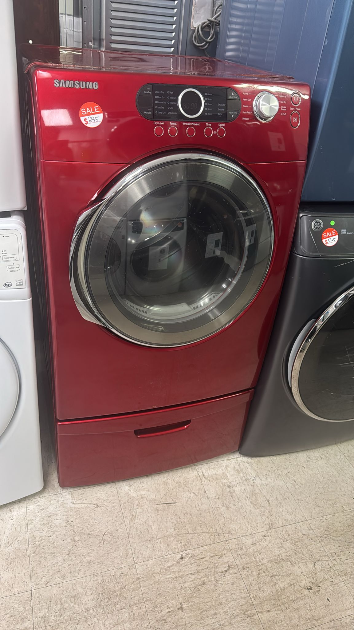 SAMSUNG USED ELECTRIC DRYER RED WITH WARRANTY