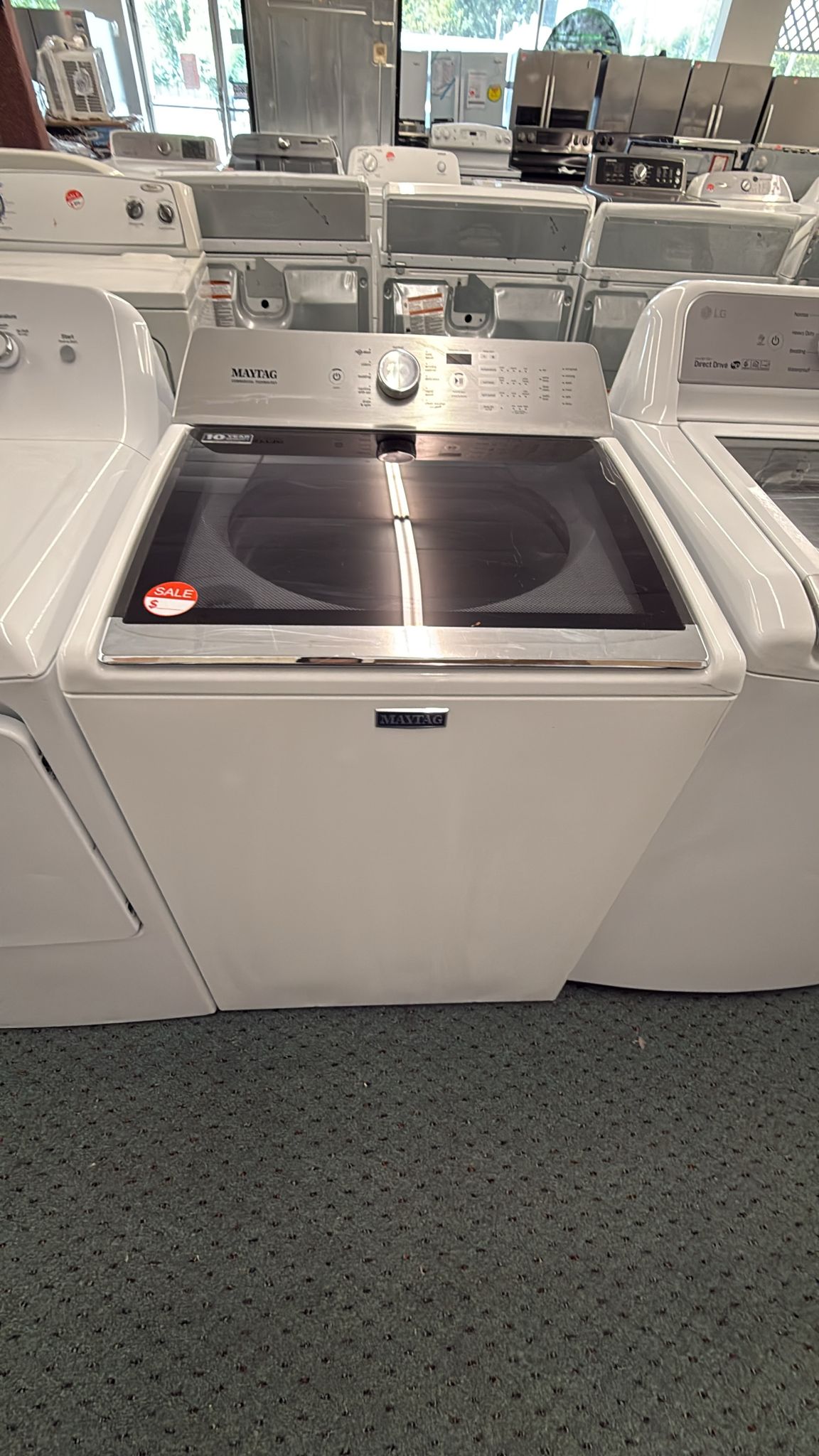 MAYTAG USED ELECTRIC FRONT LOAD WASHER WHITE WITH WARRANTY