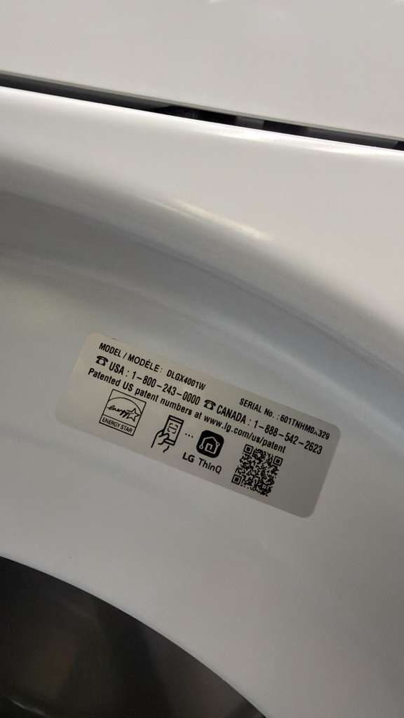 LG WM4080HWA 27″ 4.5 Cu. Ft. Smart Front Load Washer LG DLGX4001W 27″ 7.4 Cu. Ft. Smart Gas Dryer - Image 5