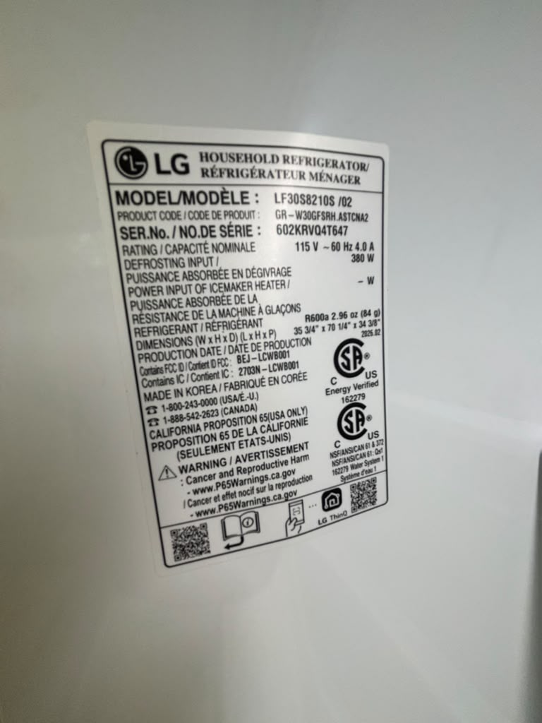 LG LF30S8210S 30 Cu. Ft. 4-Door French Door Refrigerator - Image 3
