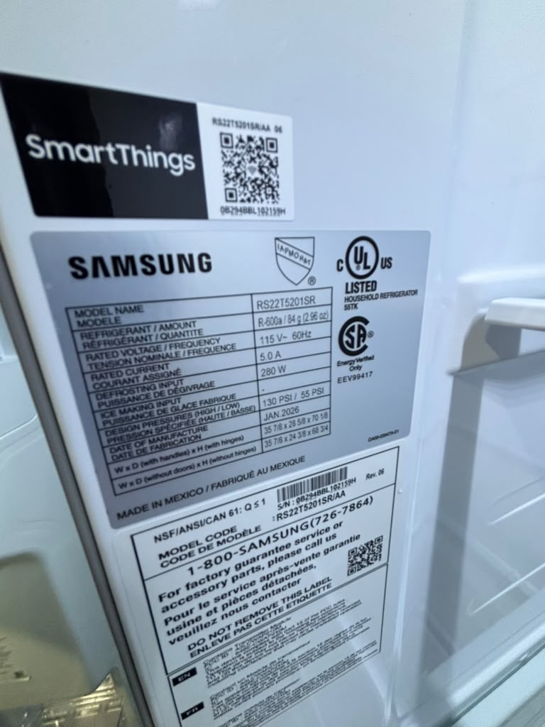 Samsung RS22T5201SR 22 Cu. Ft. Counter-Depth Side-by-Side Refrigerator - Image 3