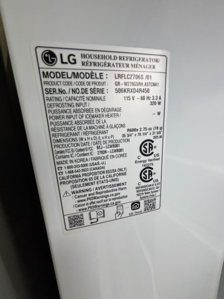LG LRFLC2706S 26.5 Cu. Ft. Counter-Depth French Door Refrigerator - Image 3