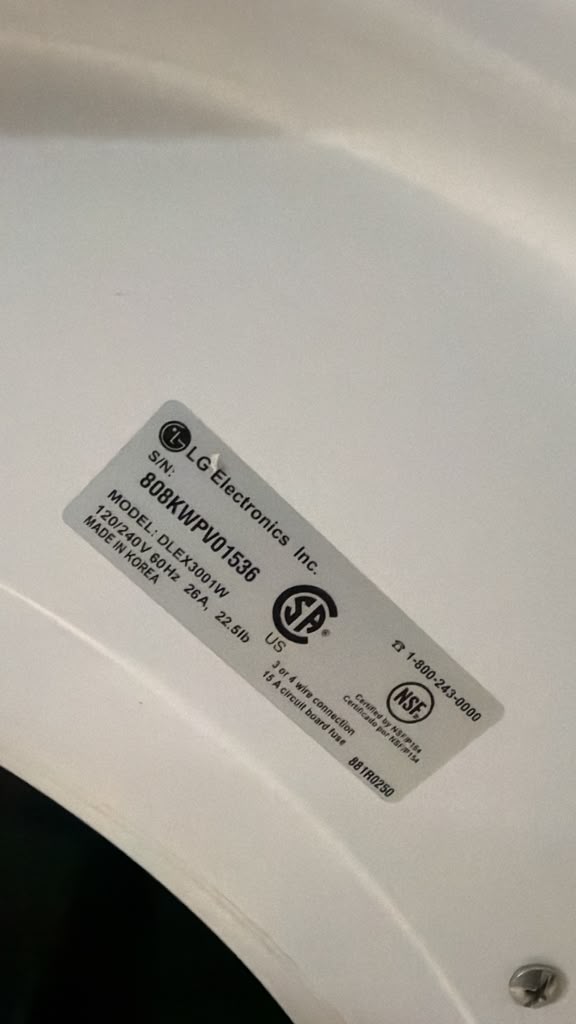 LG DLEX3001W 7.4 Cu. Ft. Ultra-Capacity Electric Steam Dryer - Image 3