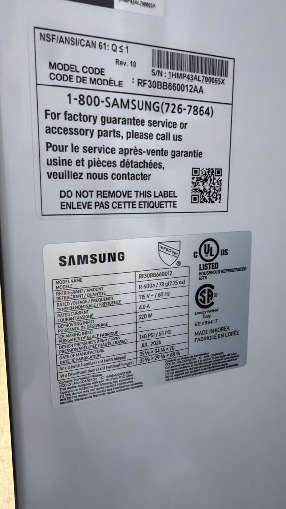Samsung RF30BB660012 30.1 Cu. Ft. Bespoke 3-Door French Door Refrigerator - Image 3