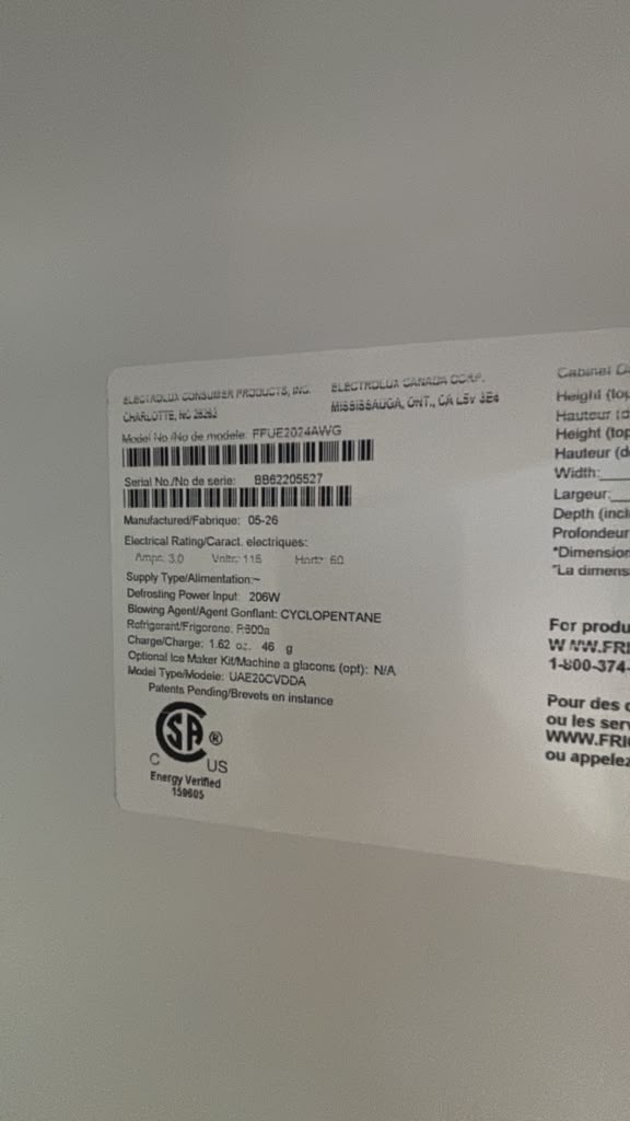 Frigidaire FFUE2024AWG 20 Cu. Ft. Garage-Ready Upright Freezer - Image 3
