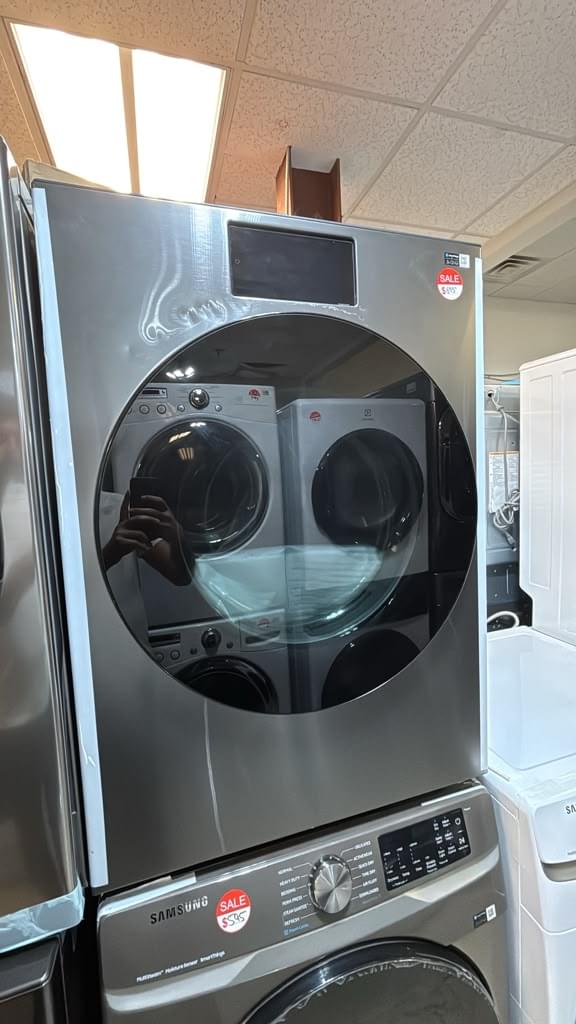 Samsung Scratch/ Dent DV90F53AES 27″ 7.6 Cu. Ft. Bespoke AI Smart Electric Dryer
