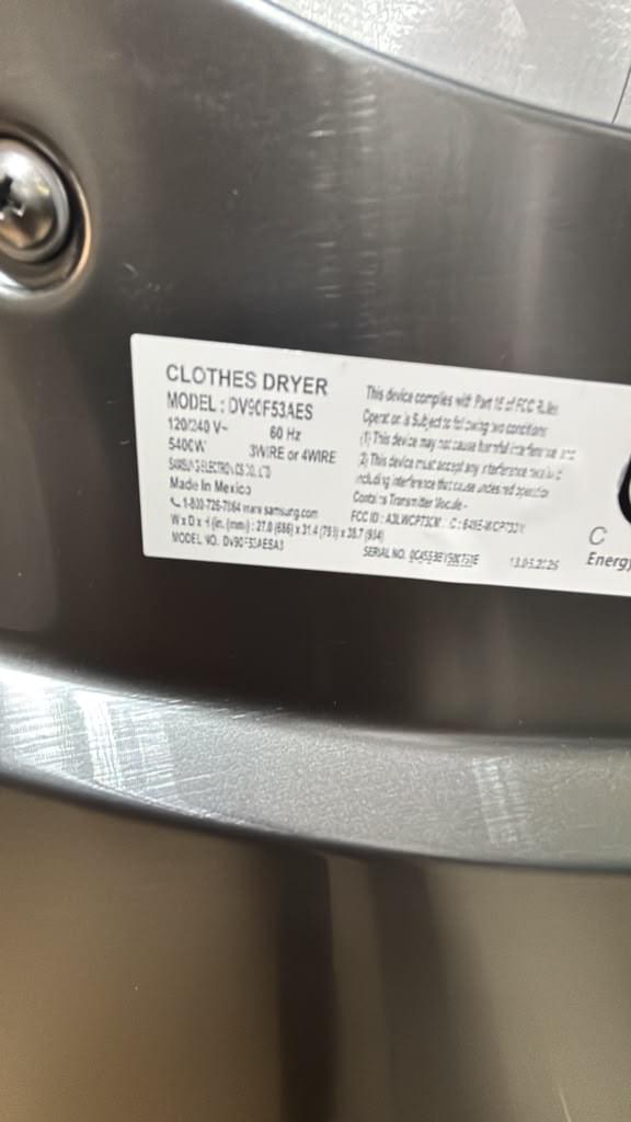 Samsung Scratch/ Dent DV90F53AES 27″ 7.6 Cu. Ft. Bespoke AI Smart Electric Dryer - Image 3