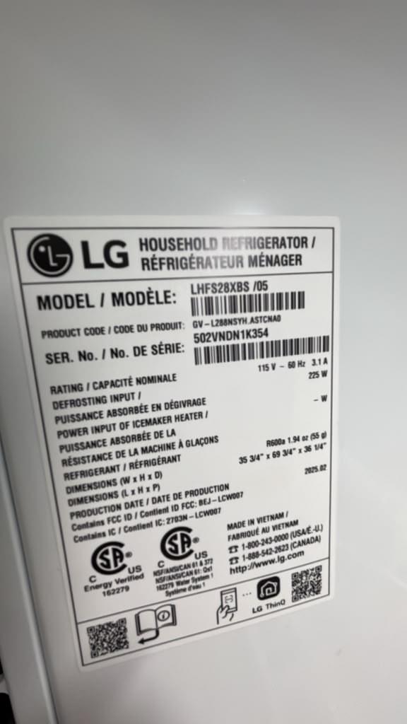LG LHFS28XBS 36″ 28 Cu. Ft. French Door Refrigerator - Image 3