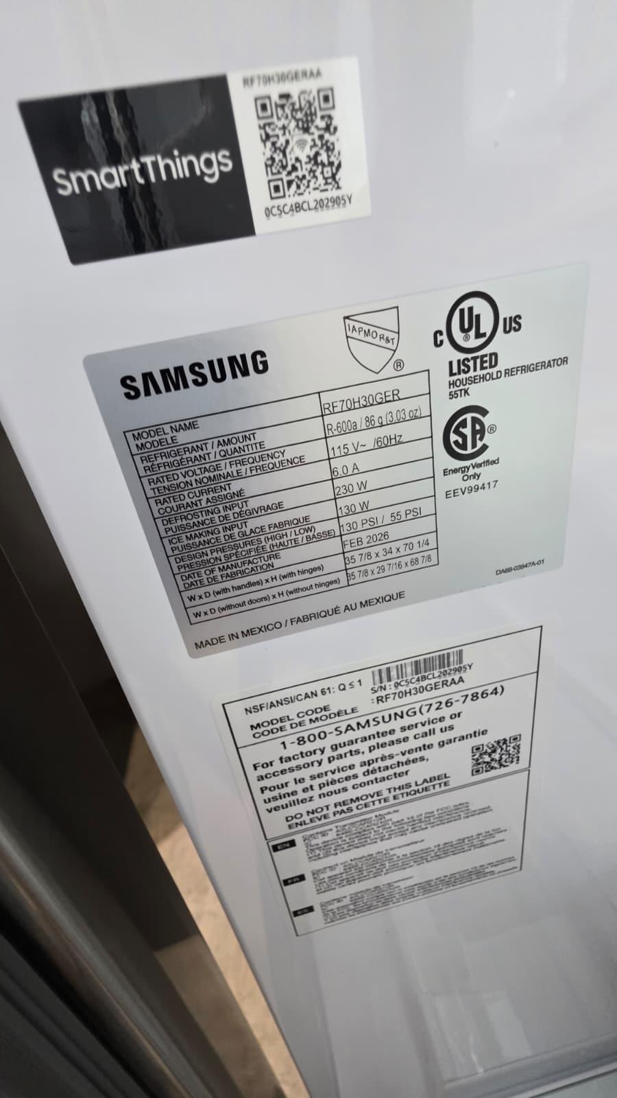 Samsung RF70H30GER 36″ 28.5 Cu. Ft. Bespoke AI French Door Refrigerator - Image 3